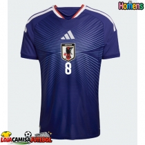 Camisa de Futebol Japão Takumi Minamino #8 Equipamento Principal Mundo 2026 Manga Curta